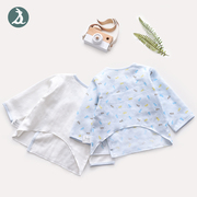 新生儿衣服0-3月纯棉婴儿纱布衣服夏季男宝女宝宝薄款和尚服2件装