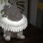 2023一加一白色陶瓷小夜灯中世纪文艺复兴斗牛犬台灯床头灯氛围灯