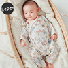keper新生婴儿衣服连体衣秋装，匹马棉亲肤，和尚服长袖满月连身爬服
