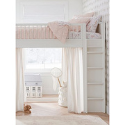 小户型儿童高架床美式上床下书桌衣柜组合高低床多功能中高床