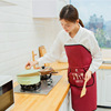 韩版家居时尚围裙免绑式防水自动厨房无袖速穿钢丝防污可定制logo
