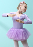 高档儿童舞蹈裙短袖女童芭蕾舞裙小女孩练功服装夏季六一表演跳舞
