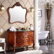 欧式浴室柜组合红橡木洗手洗脸盆柜实木卫浴柜古.洗漱台落地简约