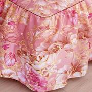 四季床裙式床罩单件全棉加厚防尘床套x保护1.8米2.0m床单粉色