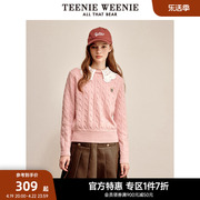 TeenieWeenie小熊奥莱娃娃领套头针织衫绵羊毛毛衣女装秋冬年