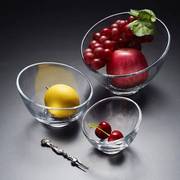 斜口玻璃碗球形碗沙拉碗玻璃斜口碗捞汁海鲜餐具冰粉碗调料碗商用