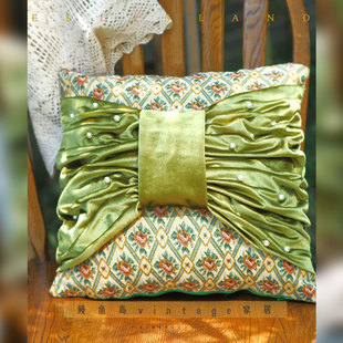 原创法式复古蝴蝶结抱枕，沙发靠枕玫瑰靠垫，欧式百搭拍图道具氛围感