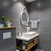 仿古砖黑白灰纯色卫生间瓷砖，厨房浴室阳台300x600墙砖，厕所地砖
