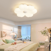 帕莎卧室灯吸顶灯具现代简约主卧房间灯创意花朵温馨儿童房灯