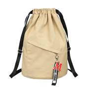 束口袋健身大容量抽绳帆布双肩，包学生(包学生，)书包女背包男旅行运动包