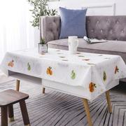 pvc桌布防水防油防烫免洗家用餐桌布，长方形台布塑料桌垫茶几桌布