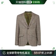 香港直邮Etro 男士Etro 格纹单排扣西装外套