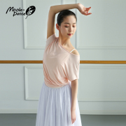 小茉莉舞蹈，服莫代尔束腰短袖上衣，宽松现代舞形体芭蕾舞练功服