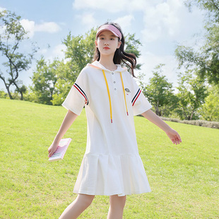 少女连衣裙中学生日系夏装学生海军领2023夏季少女装高中生学院风