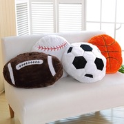 沙发靠垫足球抱枕布艺世界杯毛绒玩具足球形公仔腰枕卡通礼物男友