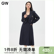 gw大码胖mm高级感吊带高腰长裙，西装套装2024春春显瘦两件套