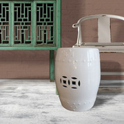 景德镇陶瓷手工中式古典简约家居装饰陶瓷鼓凳换鞋凳白色落地摆件