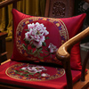 新中式实木布艺沙发垫p合组，四季防滑高档红木家具，坐垫厅客海绵定