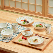 和食器日本进口野花系列，陶瓷餐具饭碗盘，钵家用简约和风小清新