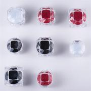 亚克力透明水晶盒耳钉戒指盒首饰盒包装小饰品盒子珠宝收纳盒