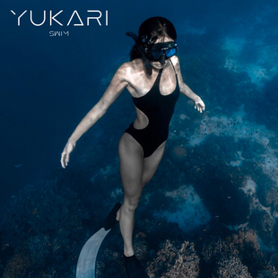 Yukari swim连体泳衣女复古性感2024温泉度假潜水泳装高级感
