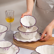 日式创意碗碟餐具陶瓷碗盘家用2024网红ins风5寸6寸碗单个