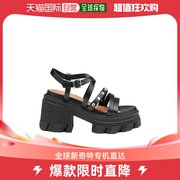 香港直邮潮奢 GANNI 甘尼 女士黑色粗跟凉鞋