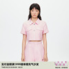 REVAN芮范夏季设计师款甜酷浅粉色粗花呢短外套O30105342