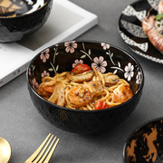 日式陶瓷碗大汤碗釉下彩浓汤，菜碗创意日式大碗汤碗面碗家用6寸