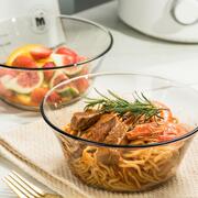 法式家用2只装耐热玻璃碗吃米饭碗汤碗水果碗沙拉碗泡面碗燕窝碗