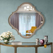 法式家用挂墙浴室镜卧室梳妆台墙面化妆镜美式卫生间轻奢卫浴镜子