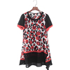 维系列夏季款时尚高端洋气红色圆点短袖印花女装雪纺连衣裙4C307