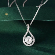 royal珠宝钻石项链0.465克拉18k金镶嵌(金镶嵌)送女友闺蜜老婆节日礼物