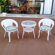 藤椅三件套休闲阳台，小桌椅户外庭院防水现代简约腾编茶几椅子组合