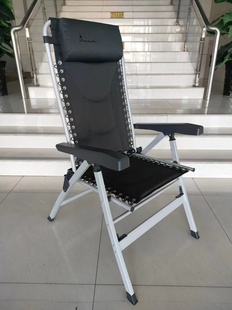 外贸铝管调节躺椅高背折叠加棉，五档带枕午休椅阳台休闲户外晒太阳