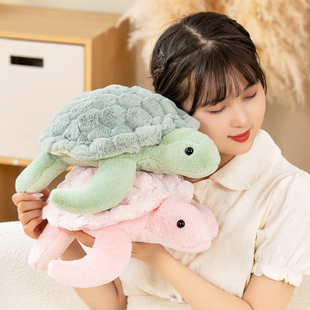 可爱小乌龟玩偶绿毛海龟毛绒玩具大公仔抱着睡觉布娃娃女生日礼物