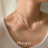 hazyou陨石s925纯银原创设计转运珠细链，高级感choker锁骨素链女