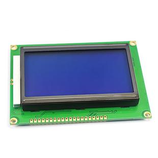 蓝屏绿屏lcd12864液晶屏中文字库带背光，s串i并口显示器件12864-5
