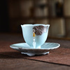 日式茶杯陶瓷主人，杯单杯镶银锡坠饰高档杯子功夫，茶小茶杯手工喝茶