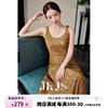 JKJS 高定斜裁设计 新中式吊带连衣裙夏装2024复古长裙