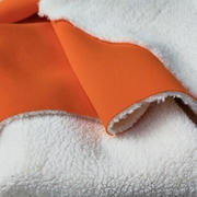 纯棉橙色复合加厚羊羔毛加绒秋冬面料卫衣卫裤手工服装布料一米价