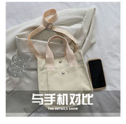 韩版帆布斜挎包大容量饭盒包妈咪外出手提包手拎包上课通勤包