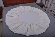 全棉圆床床笠棉圆形床单，床罩宾馆酒店，床垫保护套色2米2.2白色