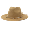 男女士户外海边防晒沙滩帽遮阳帽春夏季英伦风爵士草帽CMDJS355