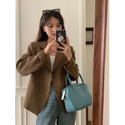 法式高级感复古西装外套女2023秋季韩版修身显瘦短款上衣