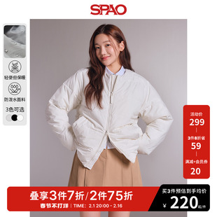 spao韩国同款2023年秋冬男女短款棉服，情侣加厚外套spjpd4tc01