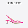 JIMMY CHOO/AMITA 45 女士桃红色渔网网眼尖头露跟高跟鞋JC
