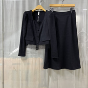 迪歌缇23C-23156商场专卖2024春时尚丽人女装流苏边洋气两件套裙