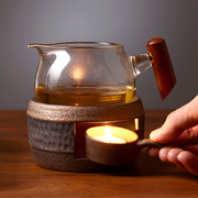 日式粗陶温茶器蜡烛加热保温底座 家用酒精煮茶炉 功夫茶具配件