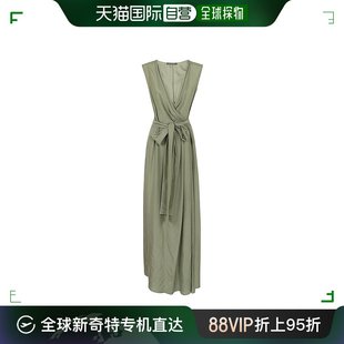 香港直邮潮奢 Alberta Ferretti 女士 V领束带连衣裙 A04700125